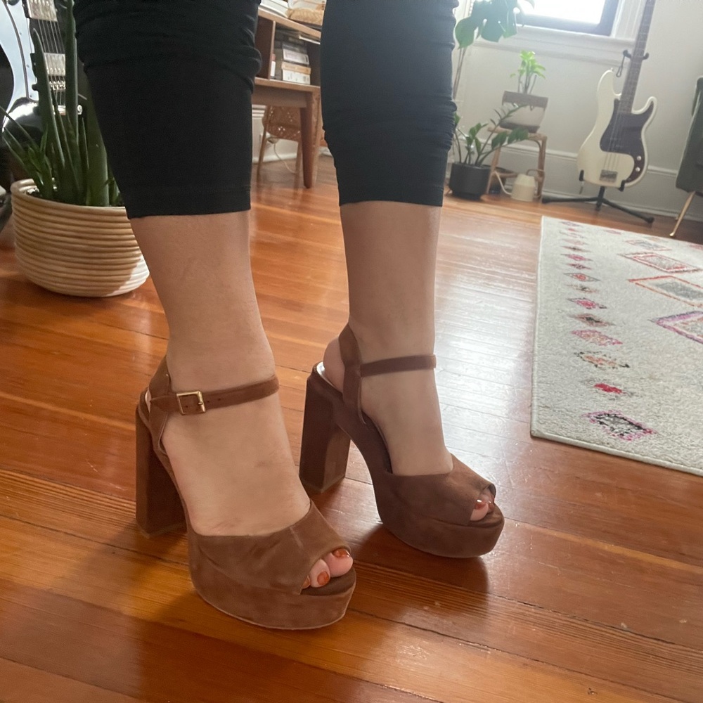 ZARA suede platforms
